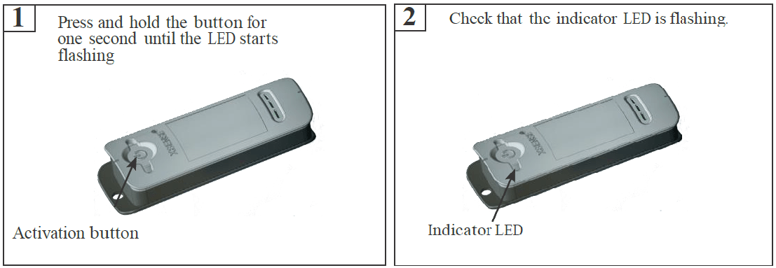 Diagram for turning the sensor on and off