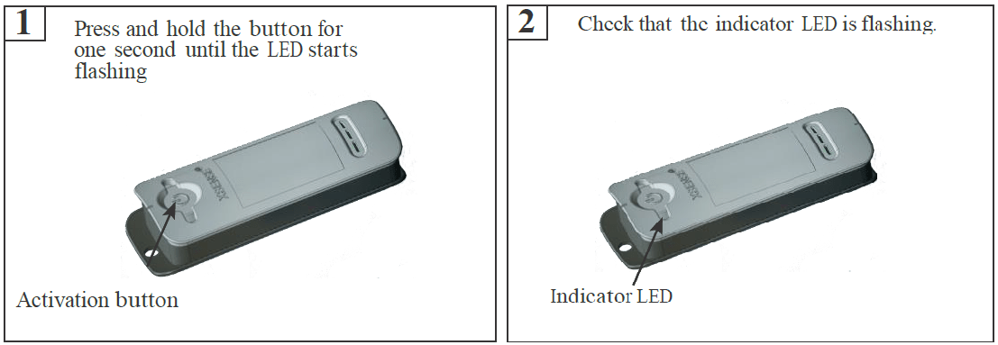 Diagrama para encender y apagar el sensor.